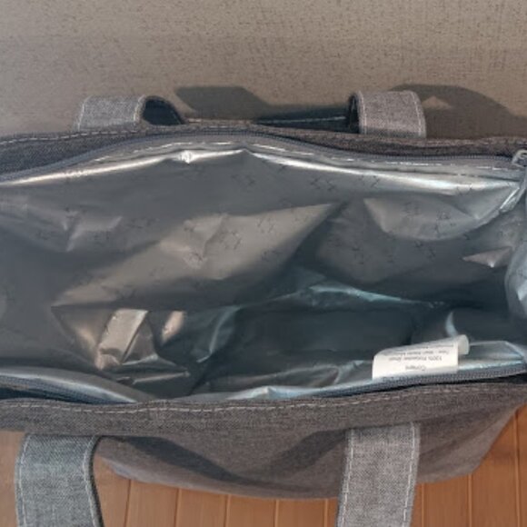 LOCK & LOCK Insulated Cooler Tote Bag 2 Tone Gray - Picture 6 of 14